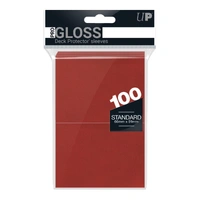 Ultra Pro: UP82694 PRO-Gloss 100ct Standard Deck Protector sleeves: Red