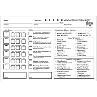 Folklore The Affliction Character Record Pad