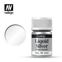 Vallejo Model Colour - Metallic Liquid Silver (Alcohol Base) 35 ml Old Formulation