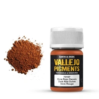 Vallejo - Pigments - Dark Red Ochre 30 ml - Old Formulation