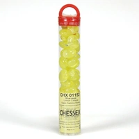 (DUPLICATE - 241223) Lemon Catseye Glass Stones 20+ in 5 1/2 inch Tube