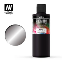 Vallejo - Premium Colour - Pearl & Metallics Metallic Black 200ml Old Formulation