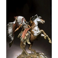 Pegaso Models - Lakota Chief 90mm on horse