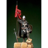 Pegaso Models - St. John Order Knight with Flag 54mm on foot CLASSICS