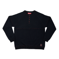 Darrington Press - Fjord Stone Black Henley Long Sleeve Shirt - L