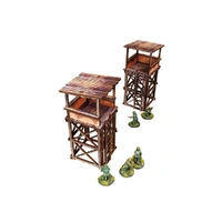 U2 WW2 Pacific Guard Tower (2) PREPAINTED [28mm/1:56]