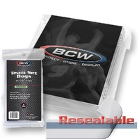BCW - Toploaders - Resealable Team Set Bags - 3 3/8 X 5