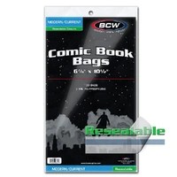 BCW - Comic Bags - Resealable Current/Modern Bags - 6 7/8 X 10 1/2