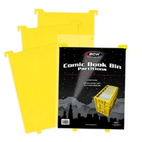 BCW - Comic Bins - Comic Book Bin Partition - Yellow