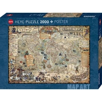 Puzzle - Heye - Map Art; Pirate World 2000Pc