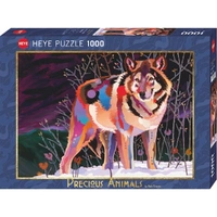 Puzzle - Heye - Precious Animals; Night Wolf