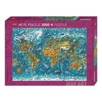 Puzzle - Heye - Map Art; Miniature World 2000P