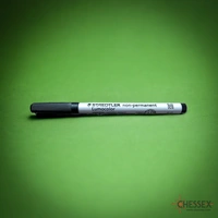 CHX 03159 Water Soluble Single Black Marker Medium-Tip