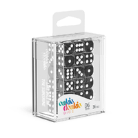 Oakie Doakie: Dice – D6 12 mm Marble – Black (36)