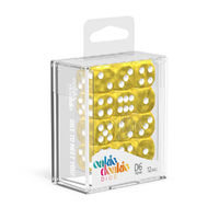 Oakie Doakie: Dice – D6 16 mm Marble – Yellow (12)