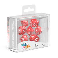 Oakie Doakie: Dice – RPG Set Marble – Red (7)