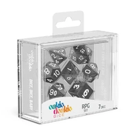 Oakie Doakie: Dice – RPG Set Marble – Black (7)