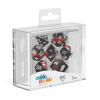 Oakie Doakie: Dice – RPG Set Glow in the Dark – Lava (7)