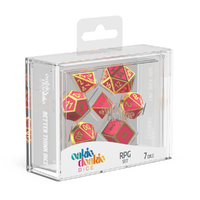 Oakie Doakie: Dice – RPG Set Metal Glow in the Dark – Golden Princess (7)