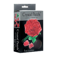 Puzzle - 3D Rose; Red; Crystal Puzzle