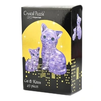 Puzzle - 3D Cat & Kitten Crystal Puzzle