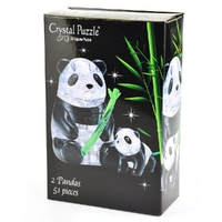 Puzzle - 3D Panda Pair Crystal Puzzle
