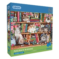Puzzle - Gibsons - Puss Back In Books 500Pcxl