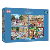Puzzle - Gibsons - School Days 4 X 500Pc
