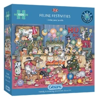 Puzzle - Gibsons - Feline Festivities 1000Pc