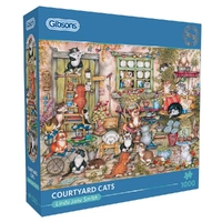 Puzzle - Gibsons - Courtyard Cats 1000Pc