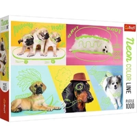 Puzzle - Trefl Park - Neon Colour Line Dogs 1000Pc