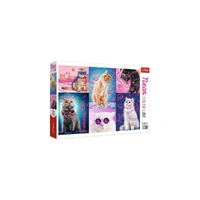 Puzzle - Trefl Park - Neon Colour Line Cats 1000Pc