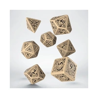 Q Workshop Steampunk Beige & Black Dice Set 7
