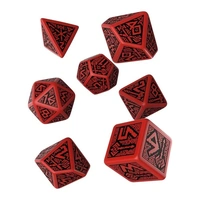 Q Workshop Dwarven Red & Black Dice Set 7