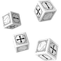 Q Workshop Antique Fudge White & black Dice Set 4