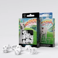 Q Workshop - Runic Bottle Green And Gold Dice Set 7