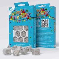 Q Workshop - 20 Year - Happy Birthday - Dice Set 7