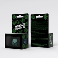 Q Workshop - Monster Generator Die: Black&Turquise
