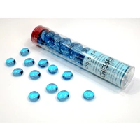 CHX 01136 Translucent Light Blue Glass Stones Tube