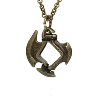 CHX 53412 Pendant 12mm d6 Axe Blade w/ Old Brass Finish
