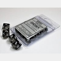 CHX 23278 Translucent Smoke/white Set of Ten d10s