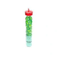 CHX 01158 Catseye Green Glass Stones Tube