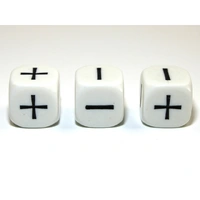 CHX KOP01618 Math Operator 2 Function 16mm d6 White/black - +  -