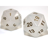 CHX KOP18302 55mm Jumbo d20 Translucent Pearl/gold