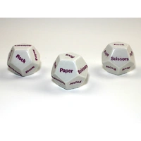 CHX KOP12492 28mm d12 Rock Paper Scissors White/purple