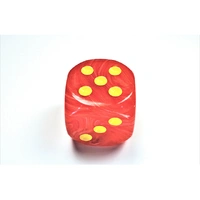 CHX DH5023 Ghostly Glow Orange/yellow 50mm d6 dice w/pips