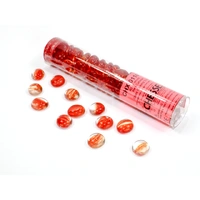 CHX 01164 Catseye Red Glass Stones Tube