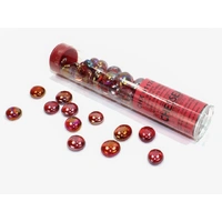 CHX 01174 Iridized Red Glass Stones Tube
