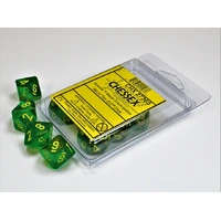 CHX 27365 Borealis Maple Green/yellow Set of Ten d10s