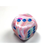 CHX DF3064 Festive Pop Art/blue 30mm d6 dice w/pips